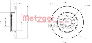 Фото Гальмівний диск Metzger 6110608