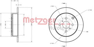 Фото Гальмівний диск Metzger 6110710