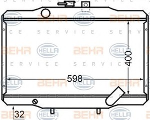 Фото Радіатор охолоджування Behr Hella Service 8MK 376 705-741