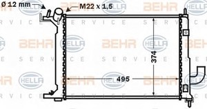 Фото Радіатор, охолодження двигуна Behr Hella Service 8MK 376 771-111