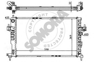 Фото Радіатор, охолодження двигуна SOMORA 212542