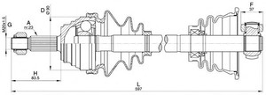 Фото Привідний вал OPEN PARTS DRS631000