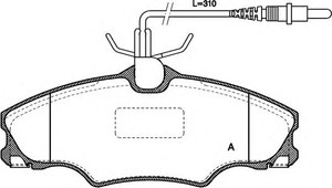 Фото Комплект гальмівних колодок, дискове гальмо OPEN PARTS BPA0603.04