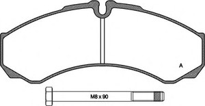 Фото Комплект гальмівних колодок, дискове гальмо OPEN PARTS BPA0651.00