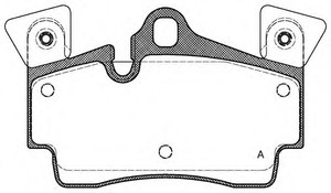 Фото Комплект гальмівних колодок, дискове гальмо OPEN PARTS BPA0996.10