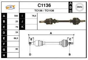 Фото Привідний вал SNRA C1136