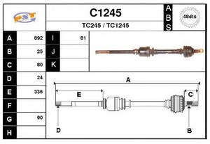 Фото Привідний вал SNRA C1245