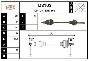 Фото Привідний вал SNRA D3103