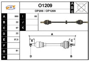 Фото Привідний вал SNRA O1209