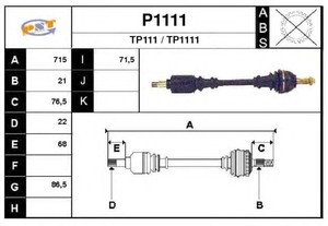 Фото Привідний вал SNRA P1111