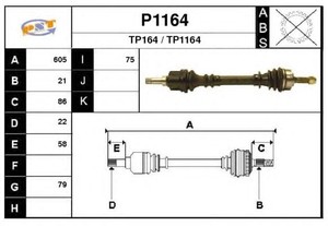 Фото Привідний вал SNRA P1164