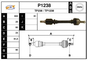 Фото Привідний вал SNRA P1238