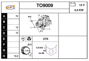 Фото Стартер SNRA TO9009