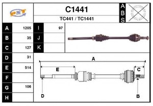 Фото Привідний вал SNRA C1441