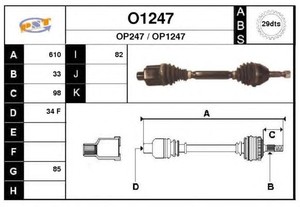 Фото Привідний вал SNRA O1247