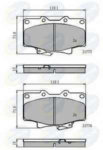 Фото Комплект гальмівних колодок, дискове гальмо COMLINE CBP3170