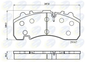 Фото Комплект гальмівних колодок, дискове гальмо COMLINE CBP9063MK