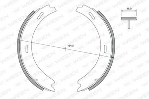 Фото Комплект тормозных колодок, стояночная тормозная система WEEN 152-2137