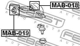 Фото Сайлентблок задній переднього верхнього важеля Febest MAB018