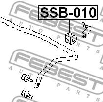 Фото Втулка заднього стабілізатора d18 Febest SSB010