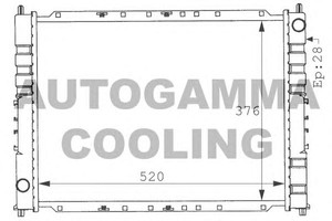 Фото Радіатор, охолодження двигуна AUTOGAMMA 100925