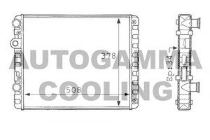 Фото Радіатор, охолодження двигуна AUTOGAMMA 101082