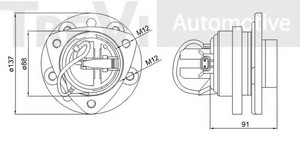 Фото Комплект подшипника ступицы колеса TREVI AUTOMOTIVE WB1103