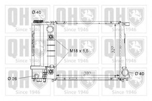 Фото Радіатор, охолодження двигуна QUINTON HAZELL QER1585