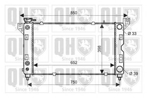 Фото Радіатор, охолодження двигуна QUINTON HAZELL QER1905