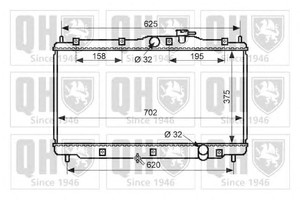Фото Радіатор, охолодження двигуна QUINTON HAZELL QER1935
