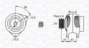 Фото Генератор Magneti Marelli 063532616010