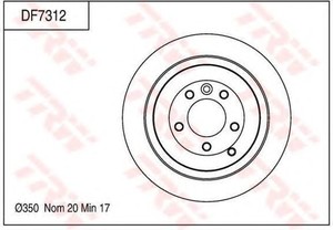 Фото Гальмівний диск TRW DF7312