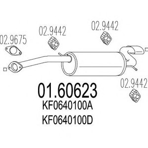 Фото Глушитель выхлопных газов конечный MTS 01.60623