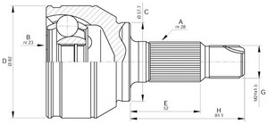 Фото Шарнірний комплект, привідний вал OPEN PARTS CVJ5518.10