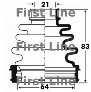 Фото Пильовик, приводний вал FIRST LINE FCB2867