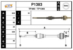 Фото Привідний вал SNRA P1383