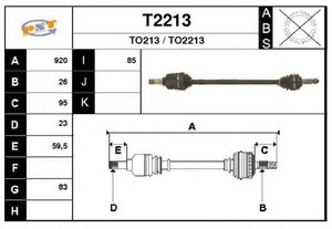 Фото Привідний вал SNRA T2213