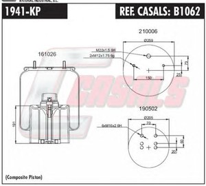 Фото Кожух пневматической рессоры CASALS B1062