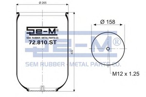 Фото Кожух пневматической рессоры SEM-LASTIK 72810ST