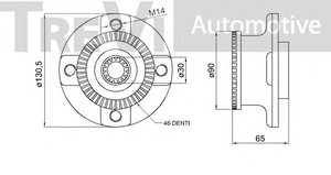 Фото Комплект подшипника ступицы колеса TREVI AUTOMOTIVE WB1288