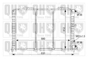 Фото Радіатор, охолодження двигуна QUINTON HAZELL QER1892