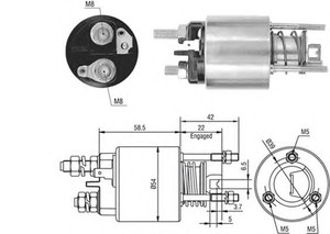 Фото Тягове реле, стартер Magneti Marelli 940113050384