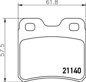 Фото Комлект гальмівних колодок, дисковий механізм Pagid T1034