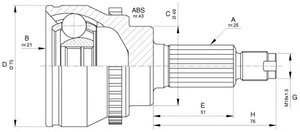 Фото Шарнірний комплект, приводний вал OPEN PARTS CVJ5648.10