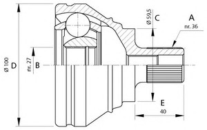 Фото Шарнірний комплект, приводний вал OPEN PARTS CVJ569910