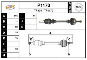 Фото Привідний вал SNRA P1170