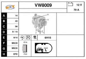 Фото Генератор SNRA VW8009