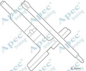 Фото Комплектующие, колодки дискового тормоза APEC braking KIT1001