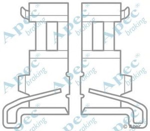 Фото Комплектующие, колодки дискового тормоза APEC braking KIT1048