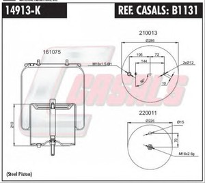 Фото Кожух пневматической рессоры CASALS B1131